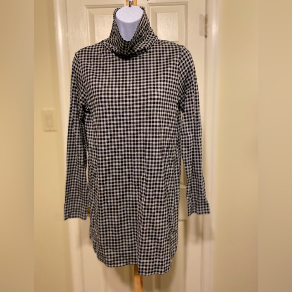 J. Jill Black and White Houndstooth Mini Dress, Size: XS